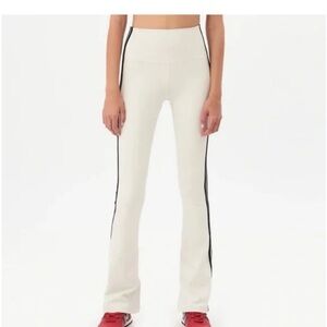 Splits59 Cream and Black Flare Leggings